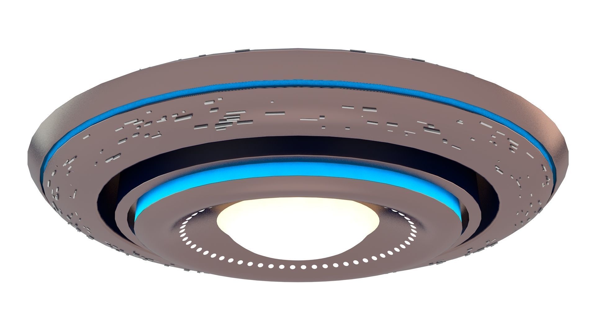 Spaceship - UFO Low-poly 3D model_7