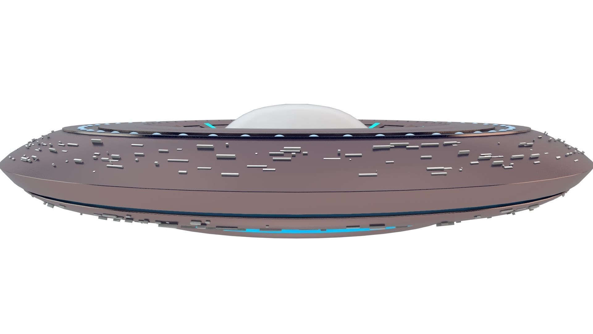 Spaceship - UFO Low-poly 3D model_6