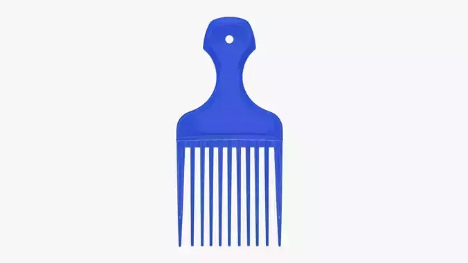 Afro pick hairdresser hair comb  3D model