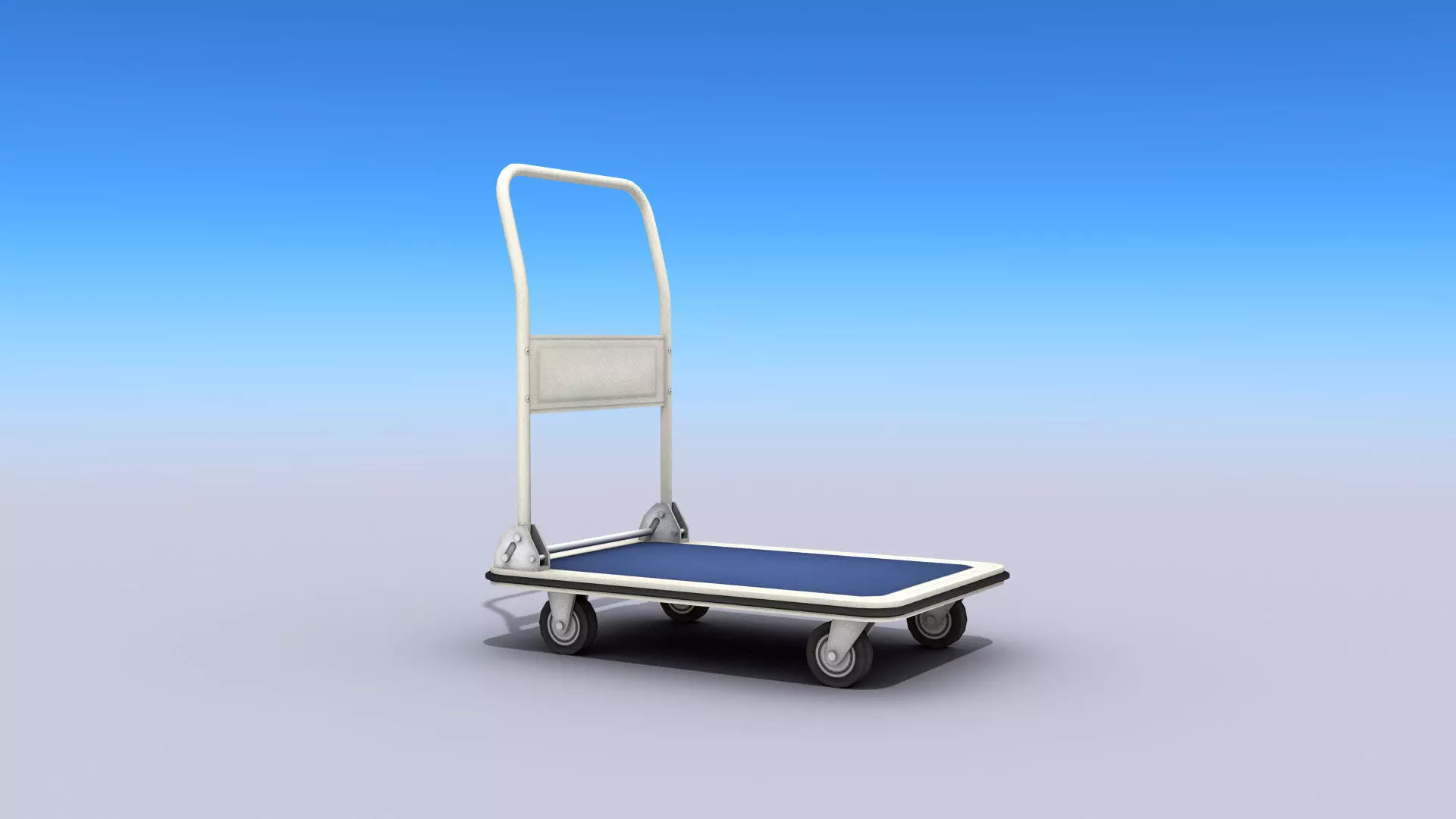 Transport Cart Low-poly 3D model_0