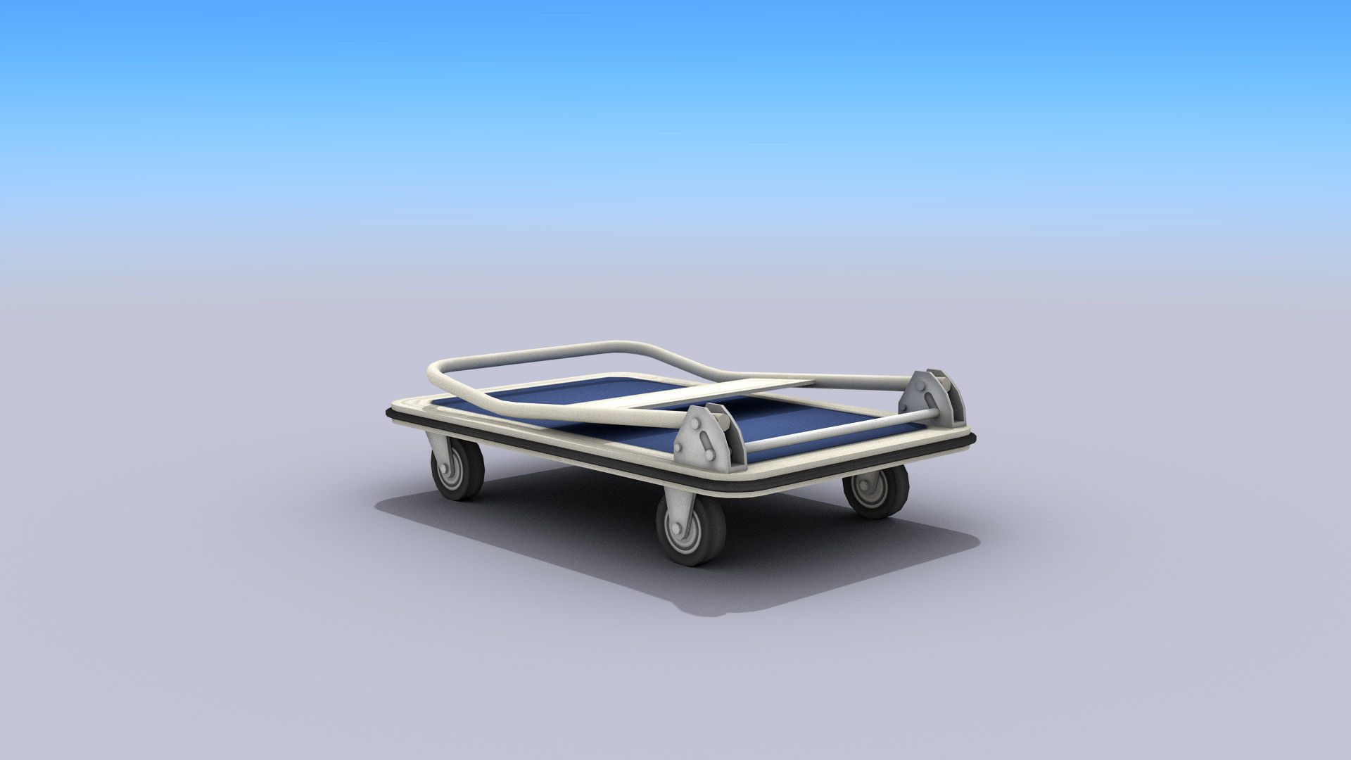 Transport Cart Low-poly 3D model_5