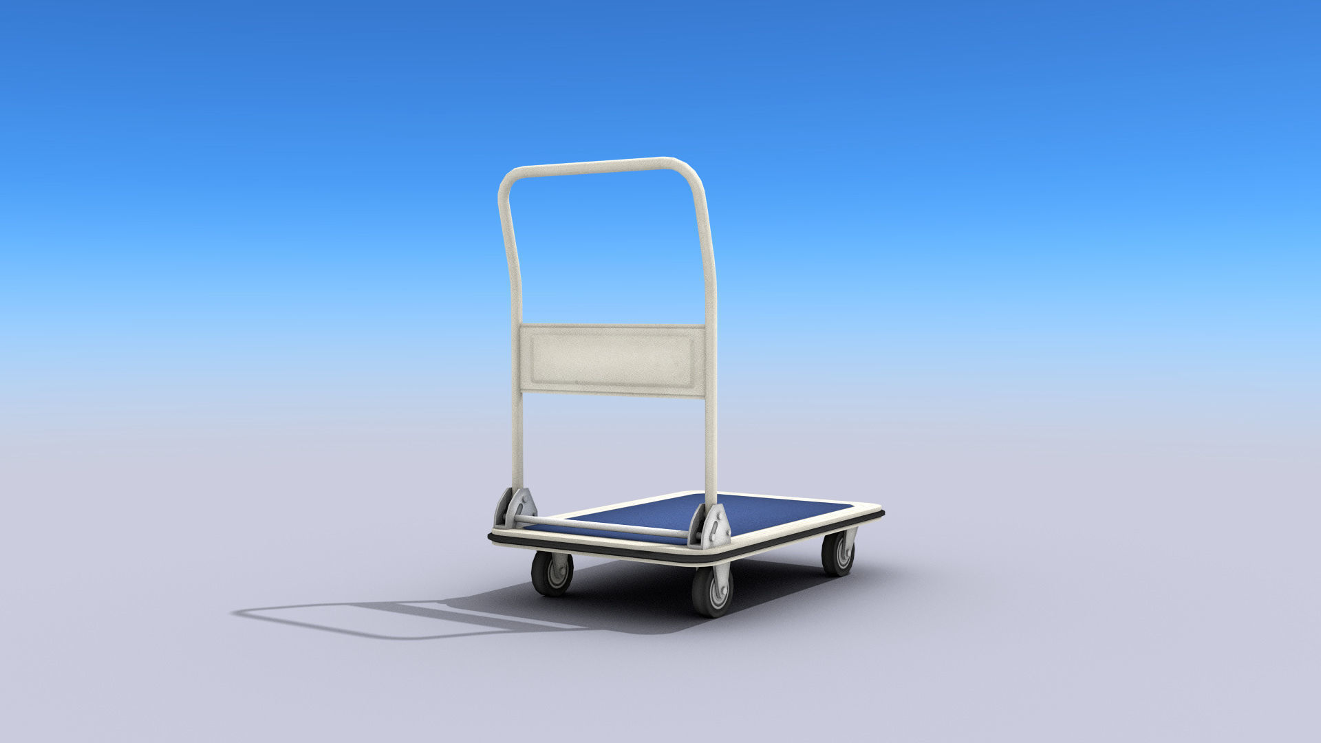 Transport Cart Low-poly 3D model_1
