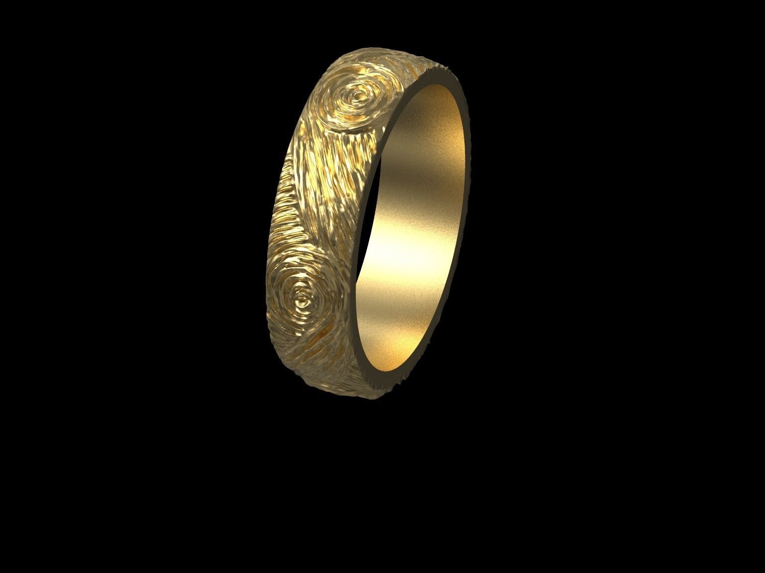 Wedding rings Van Gogh 3D print model 3D print model_26