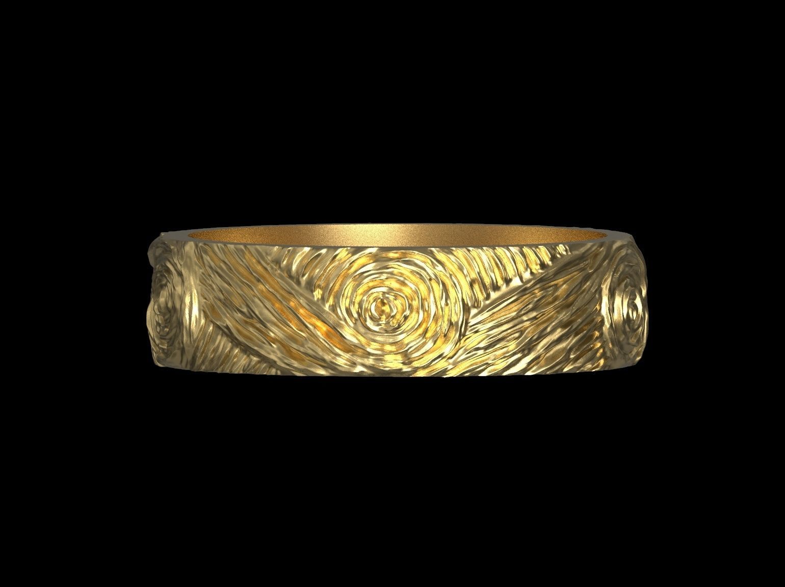 Wedding rings Van Gogh 3D print model 3D print model_15