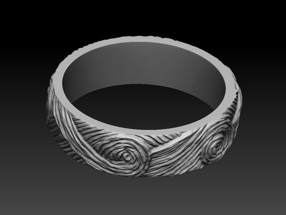 Wedding rings Van Gogh 3D print model 3D print model_8