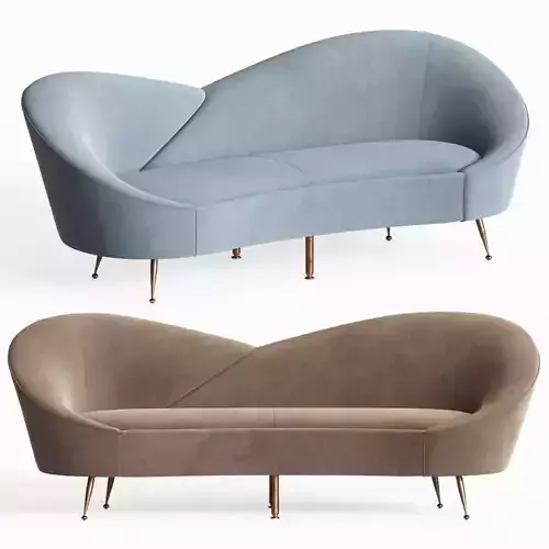 Wing Curved Sofa Chairish
