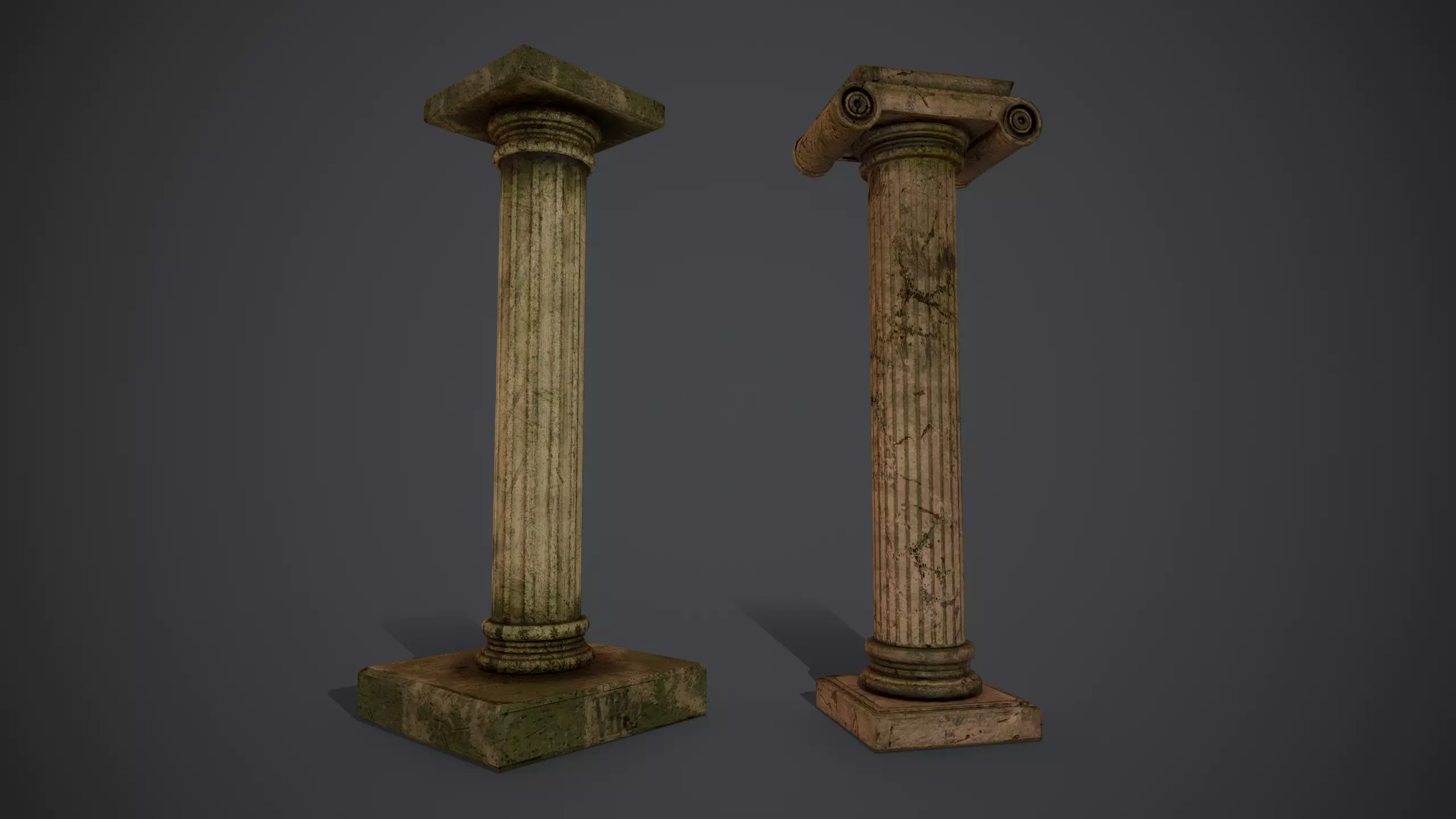 3D model Low 3D column VR / AR / low-poly | CGTrader