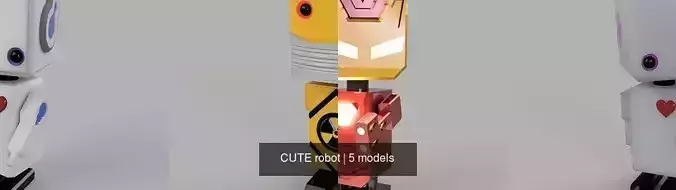 CUTE robot 3D Model Collection