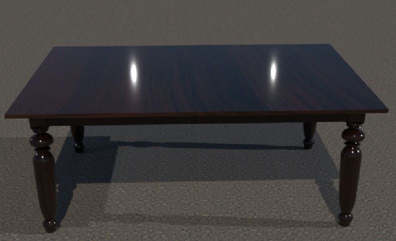Classic Dining-Table  Free low-poly 3D model_2