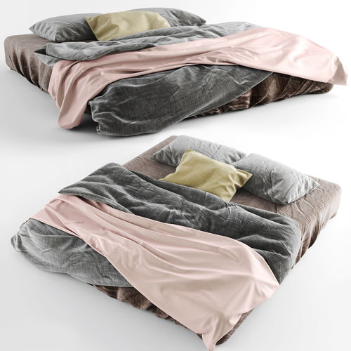 BEDCLOTHES GRAY 3D model