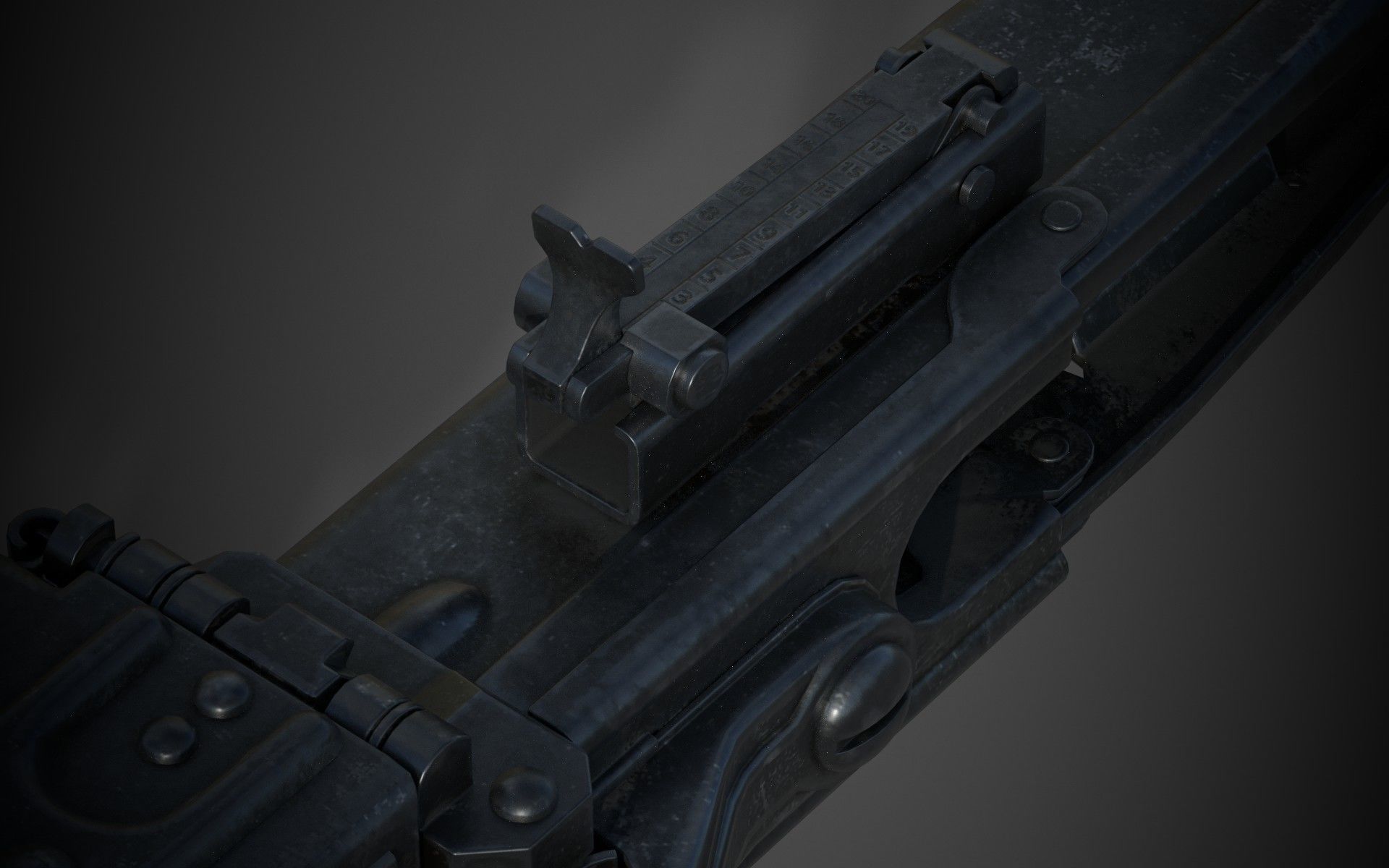 MG-42 world war ii machine gun Low-poly 3D model_11