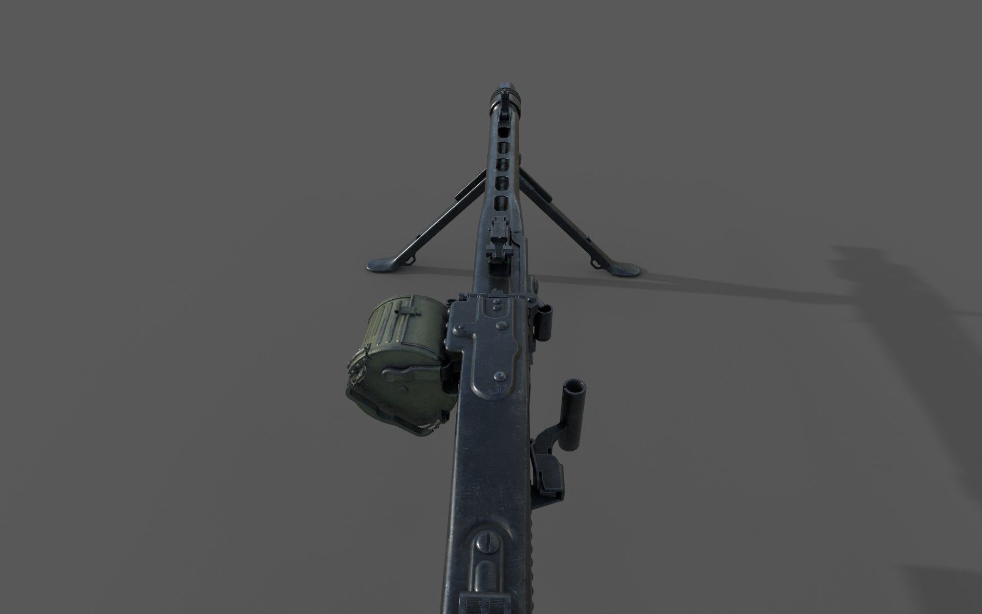 MG-42 world war ii machine gun Low-poly 3D model_17