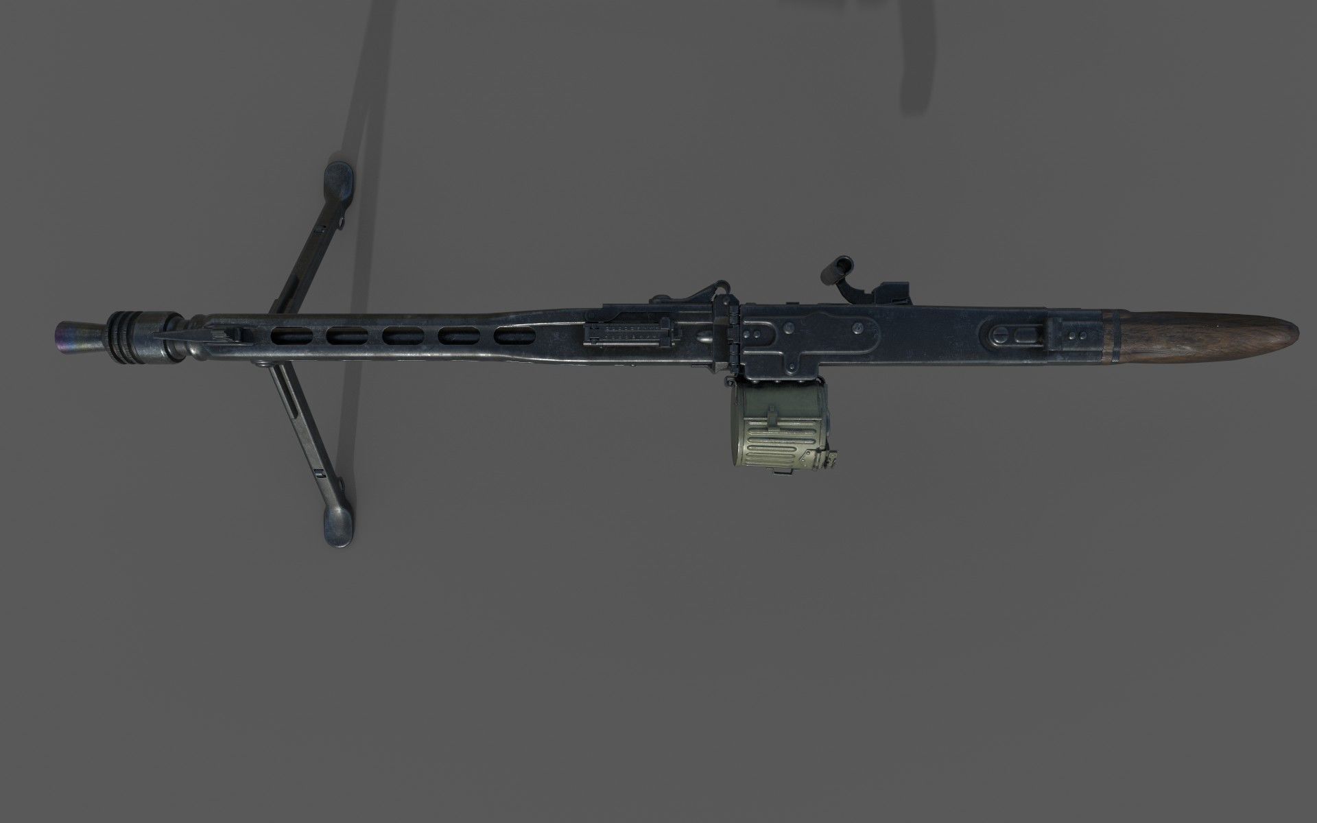 MG-42 world war ii machine gun Low-poly 3D model_16