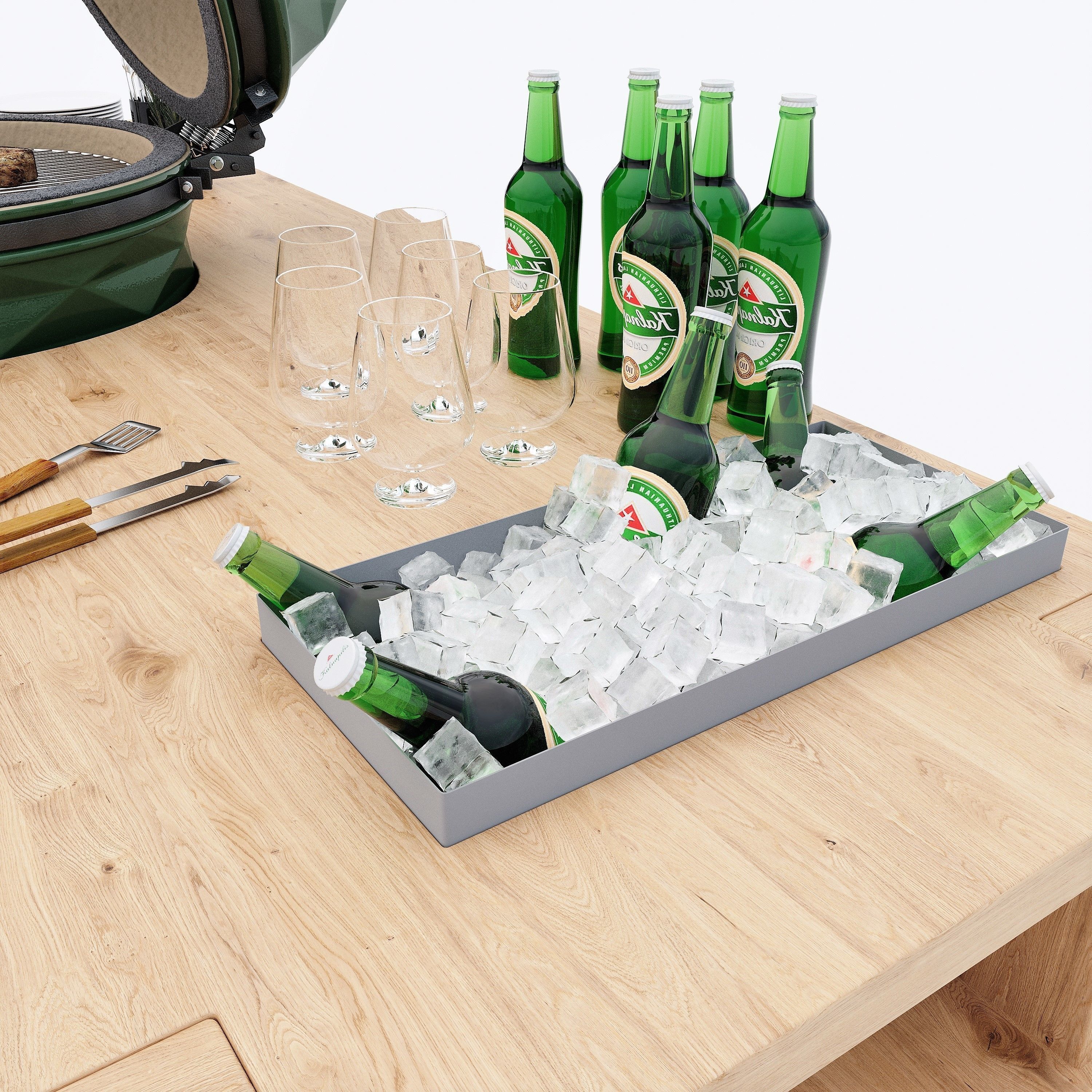 Kamado grill 2 3D model_4