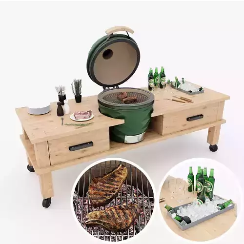 Kamado grill 2 3D model