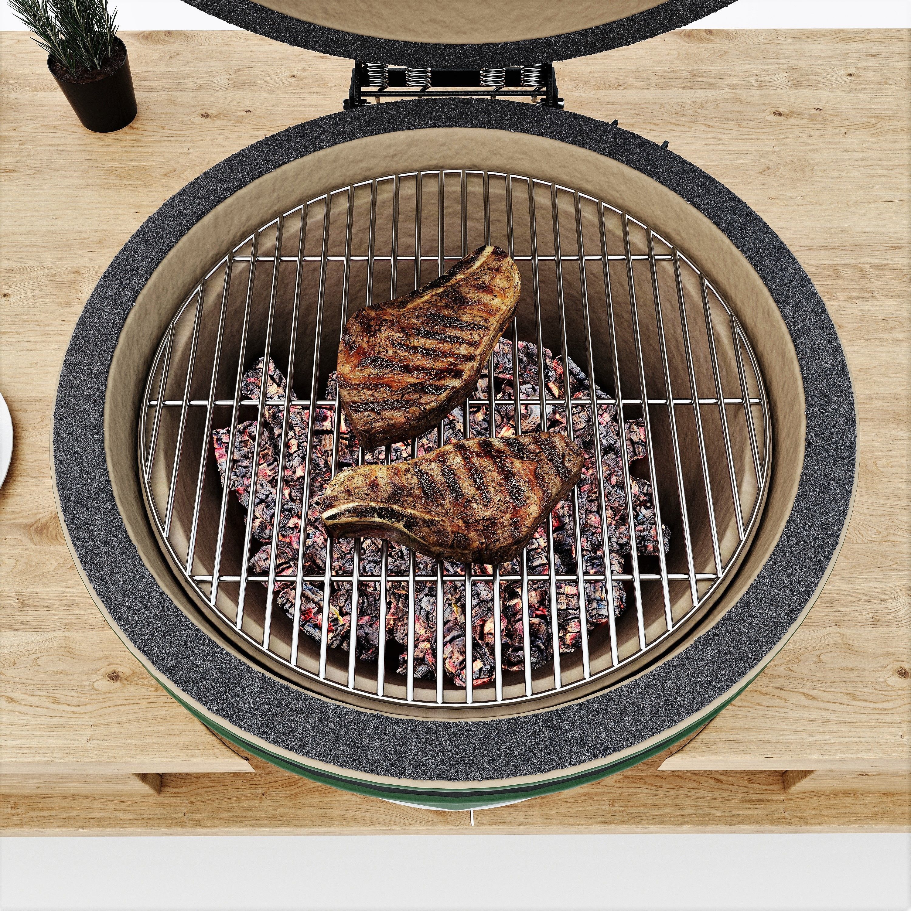 Kamado grill 2 3D model_5