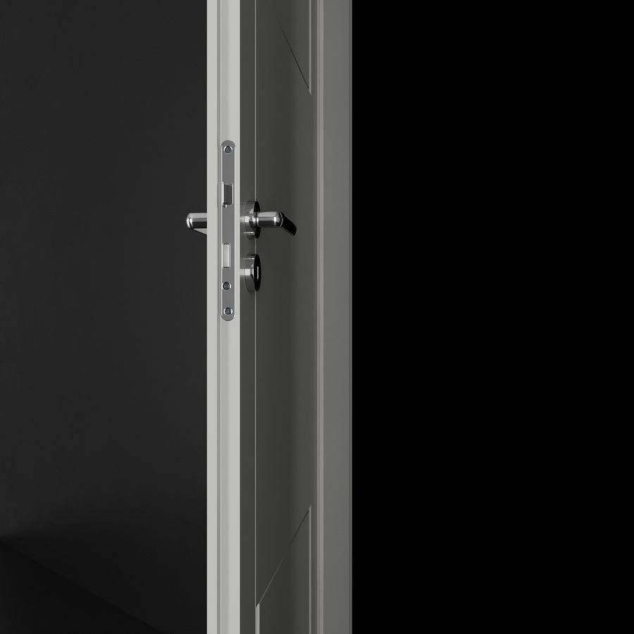 Modern door Low-poly 3D model_2