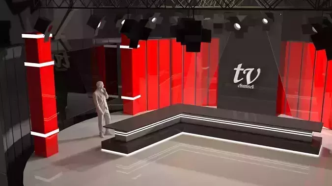 3D Virtual Studio Set