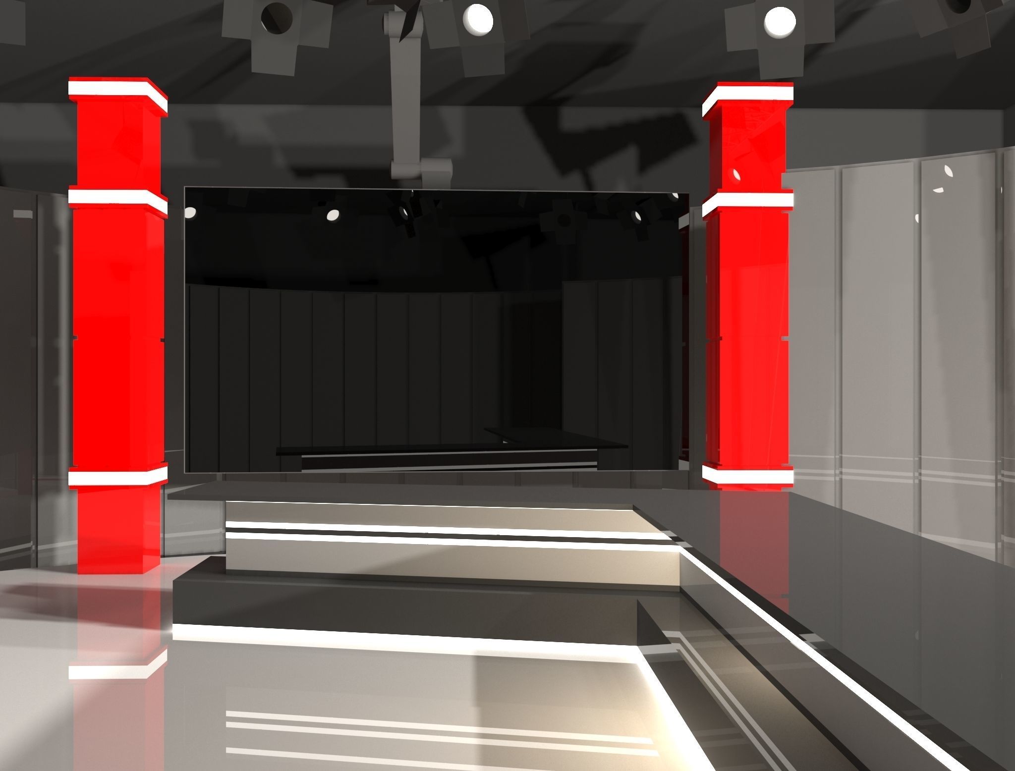 3D Virtual Studio Set 3D model_1