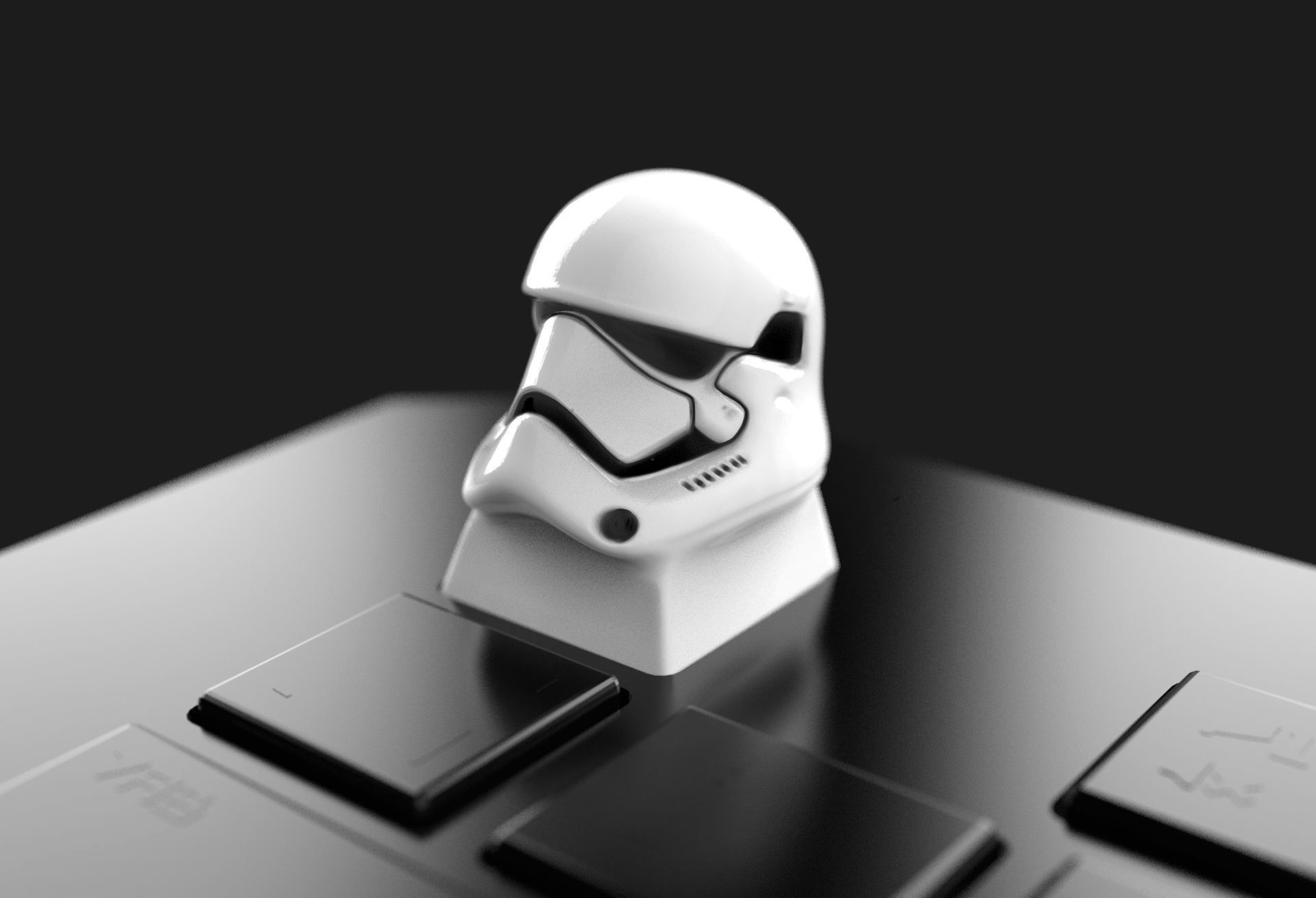 StormtrooperHead Keycap 3D print model