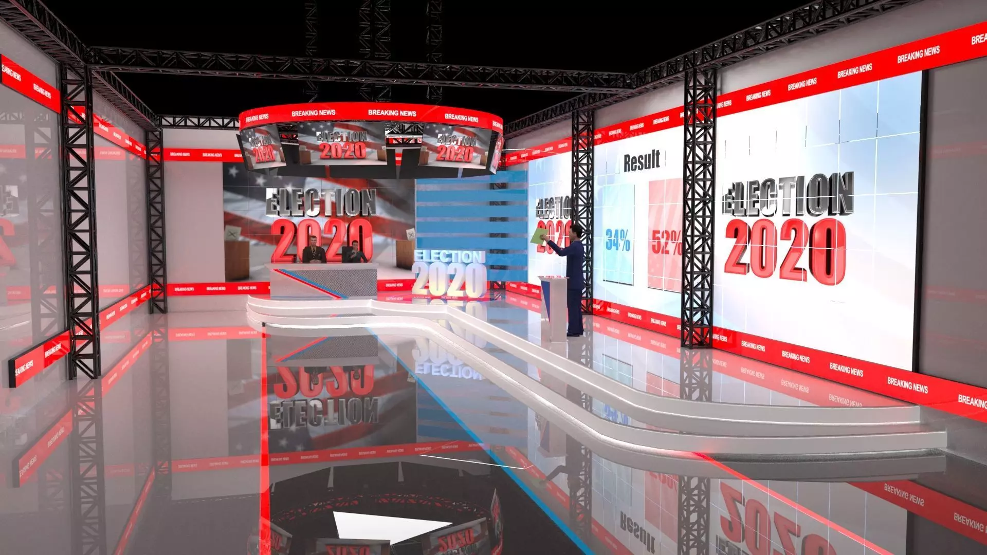 Election 2020 set 3D model