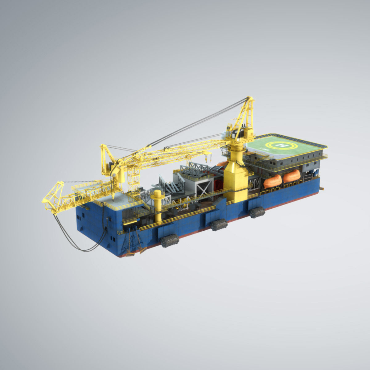 Tender Rig 3D model_1