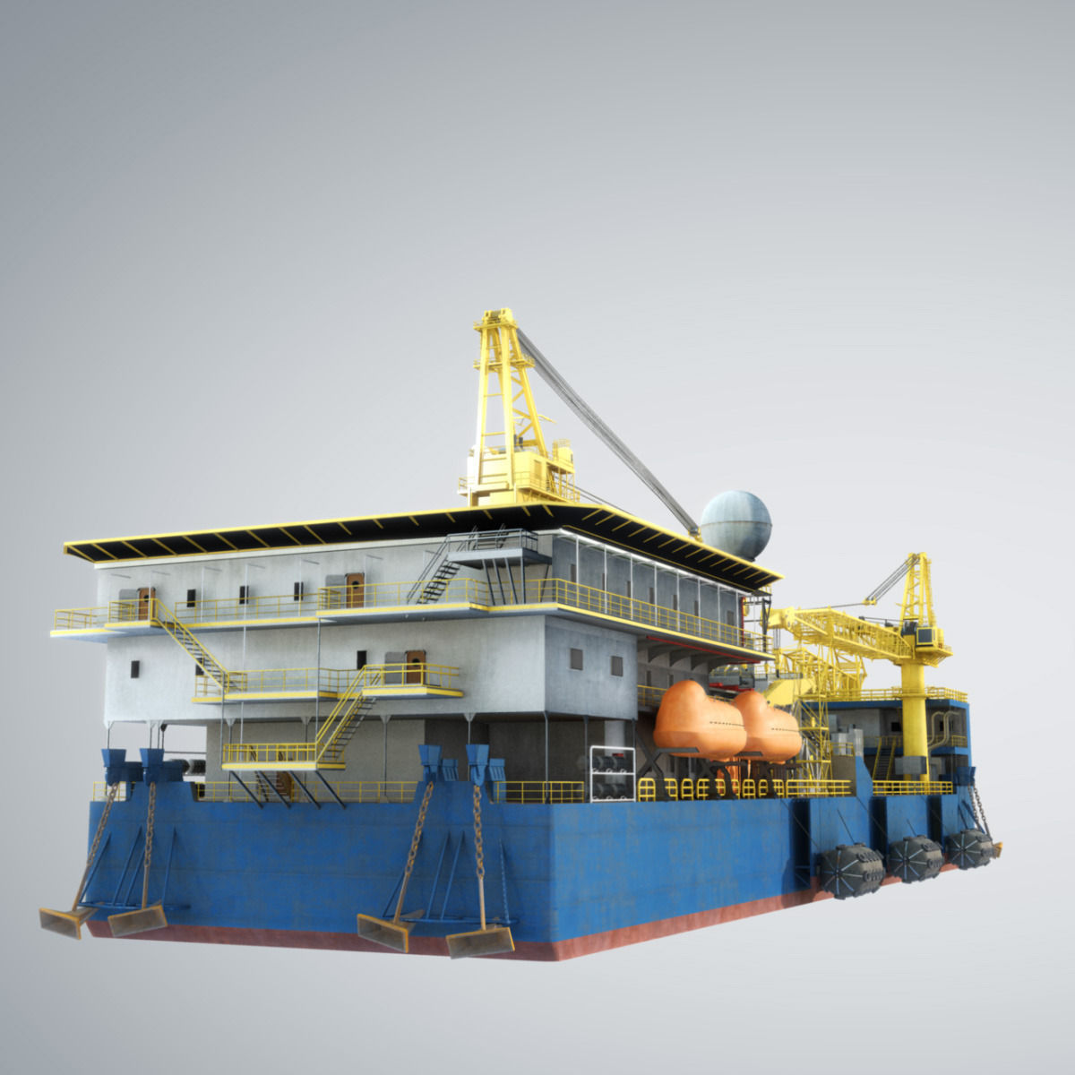 Tender Rig 3D model_2