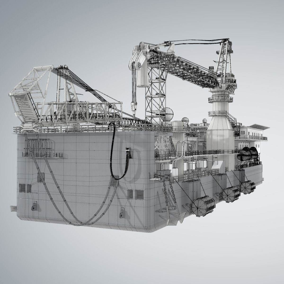 Tender Rig 3D model_6