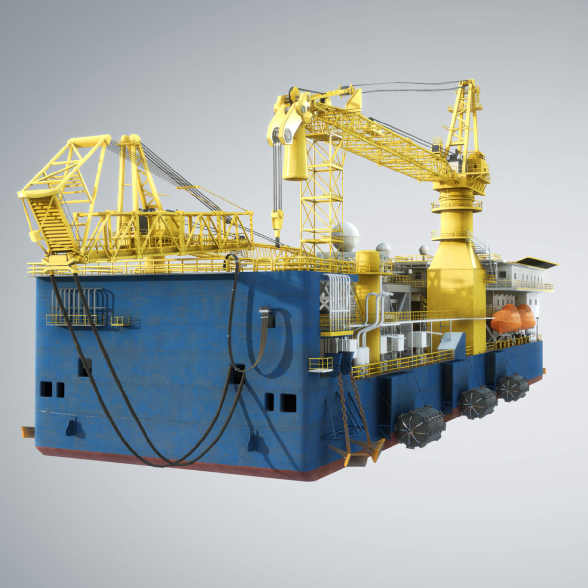 Tender Rig 3D model_3