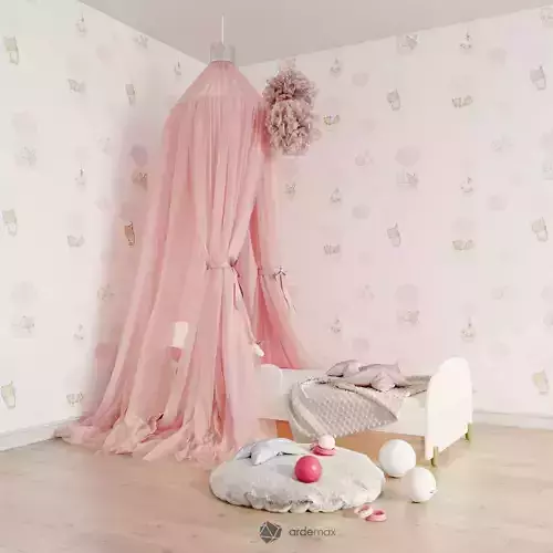 Kids bed with decor