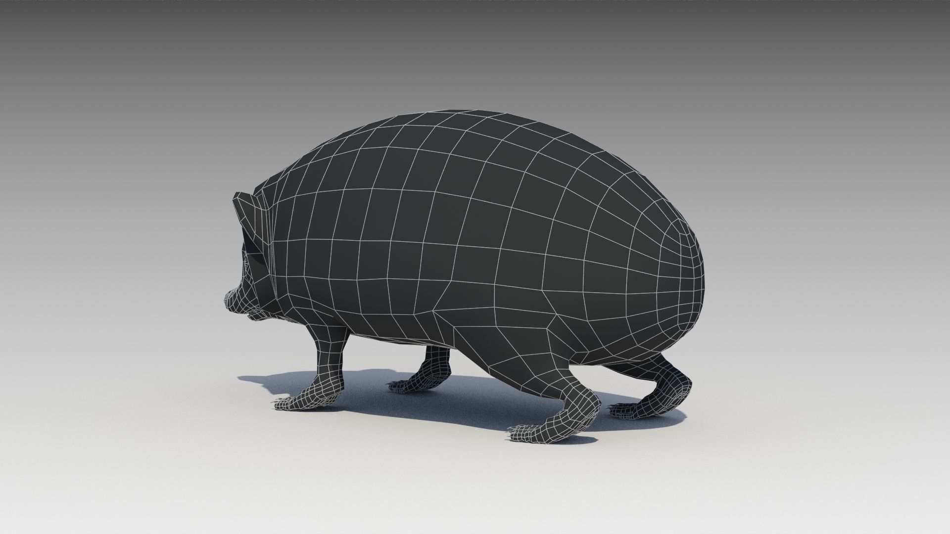Hedgehog Animated Low-poly 3D model_12