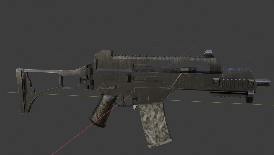 G36C WEAPON Low-poly 3D model_8