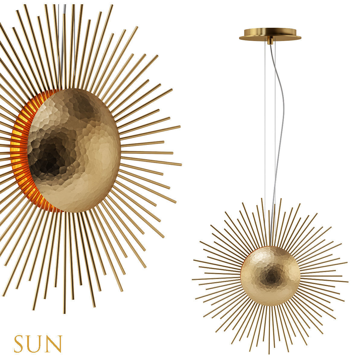 SUN chandelier 3D model_1