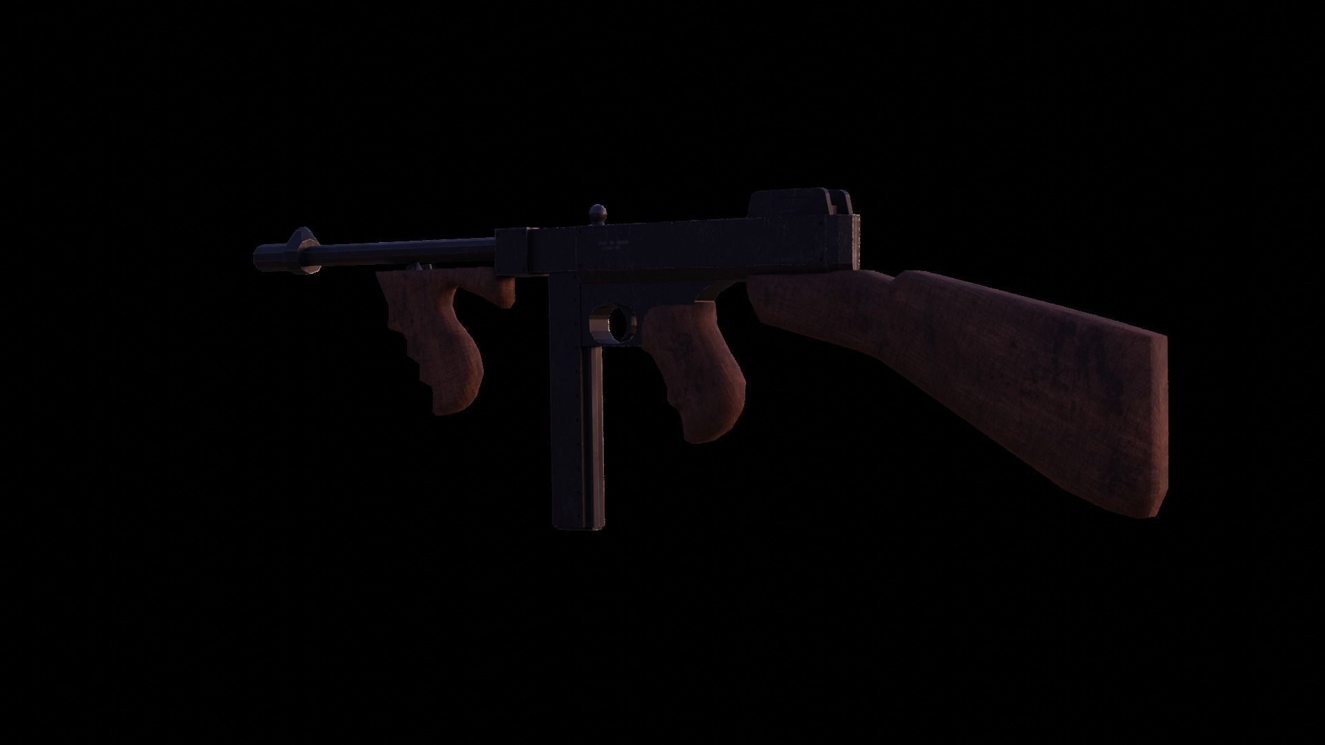 THOPMSON gun Low-poly 3D model_10