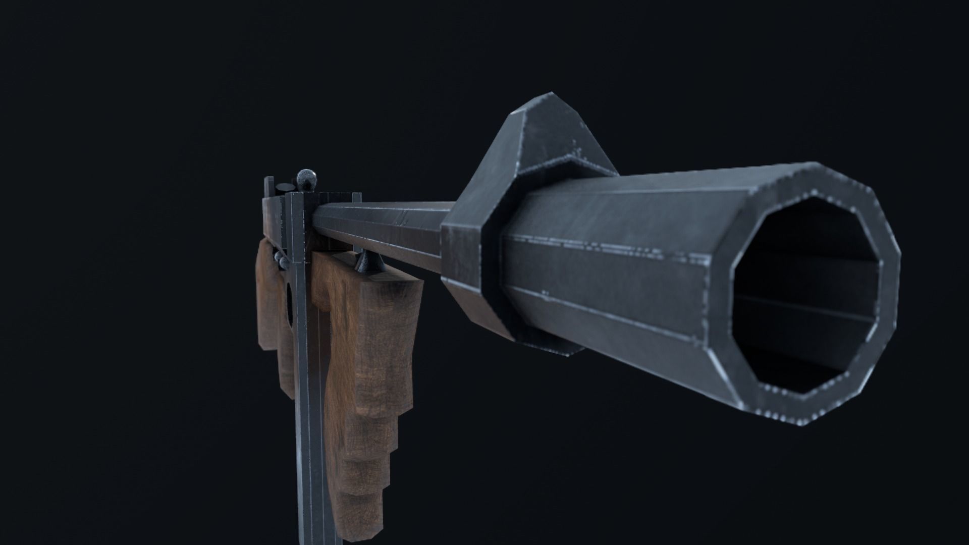 THOPMSON gun Low-poly 3D model_3