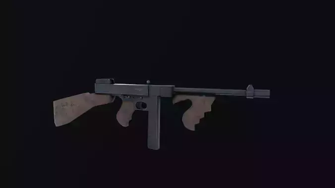 THOPMSON gun Low-poly 3D model