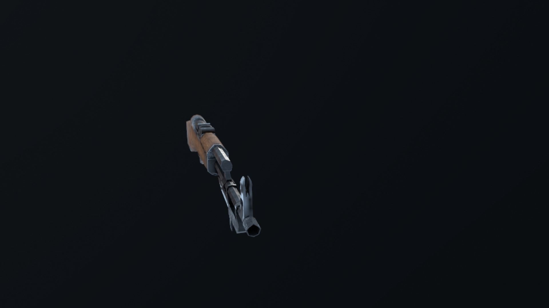 SKS45 ak - rifle Low-poly 3D model_2