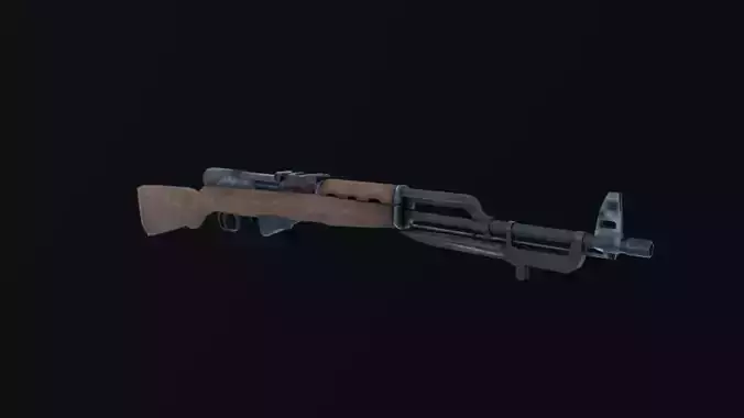 SKS45 ak - rifle Low-poly 3D model