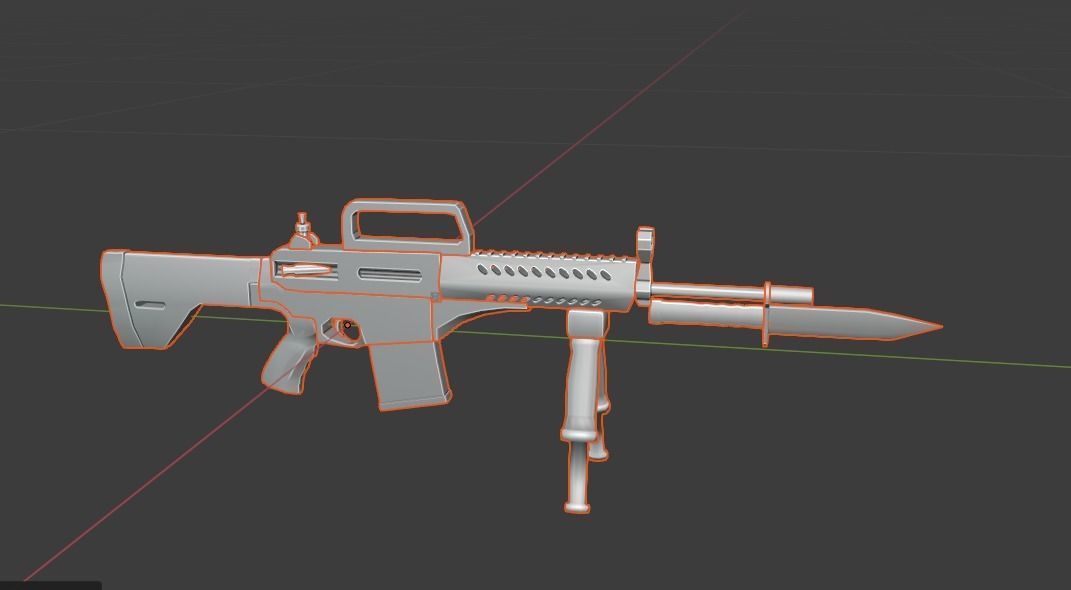 MPT ASSAULT RIFLE  Low-poly 3D model_13