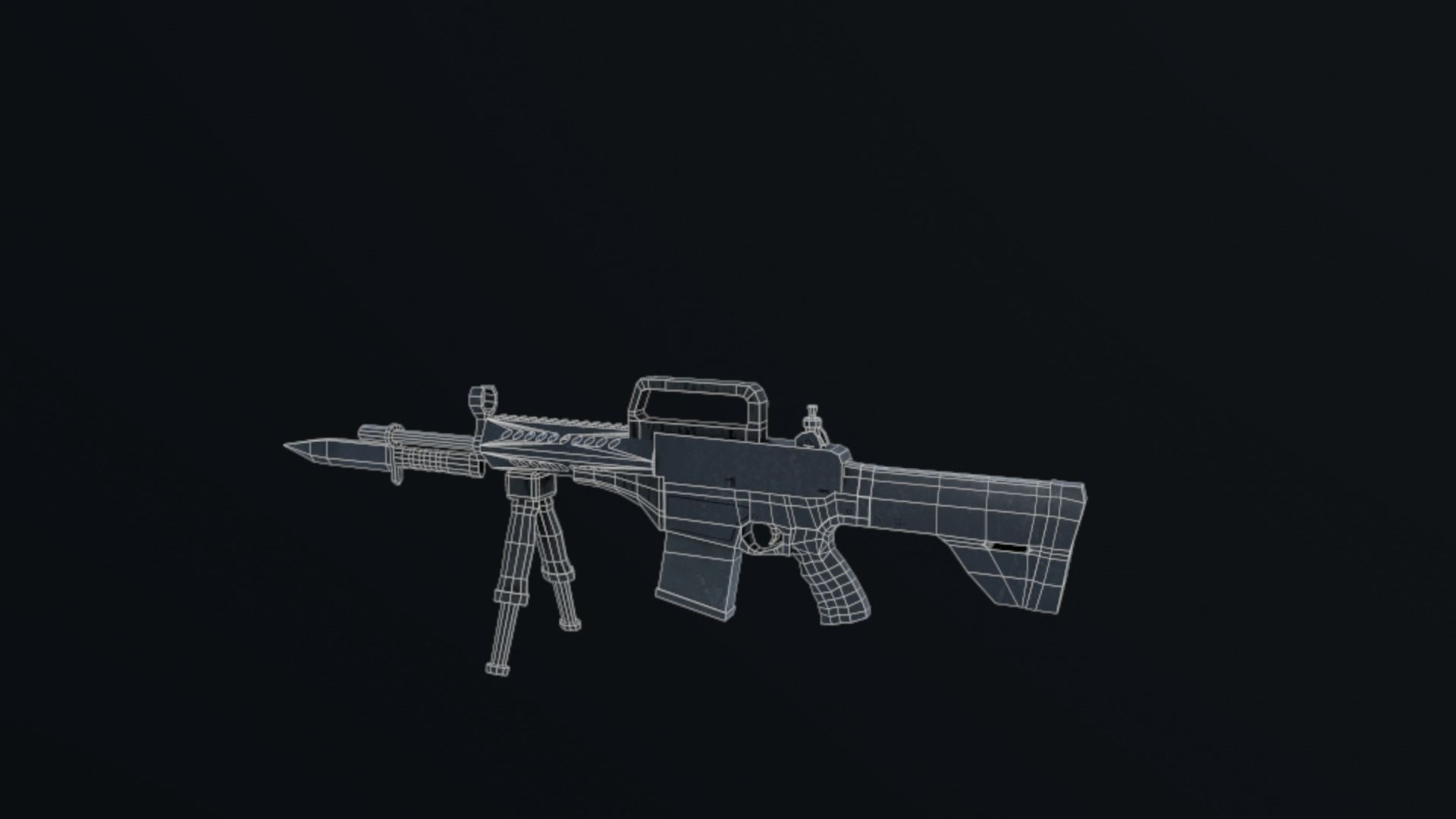 MPT ASSAULT RIFLE  Low-poly 3D model_8
