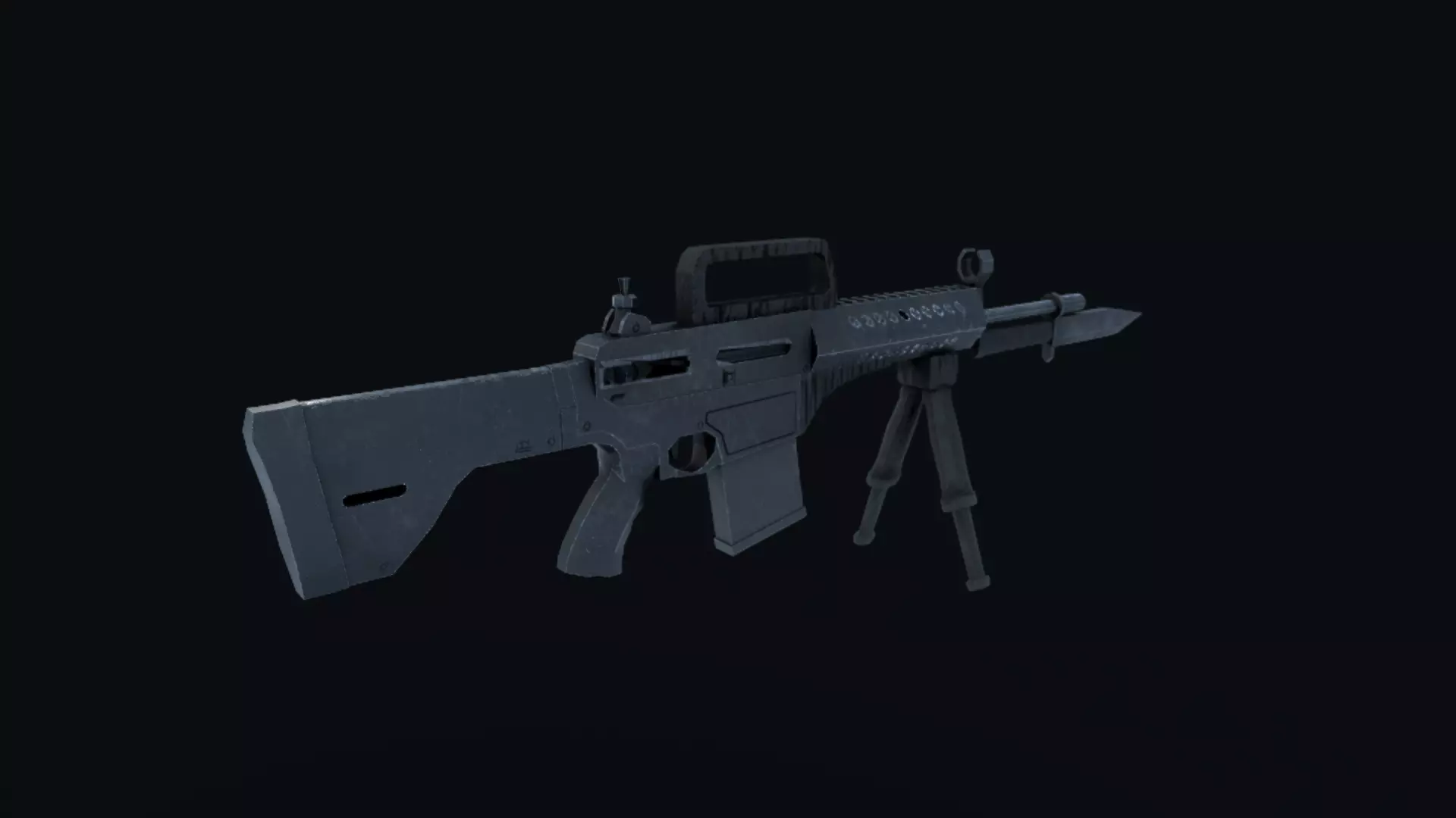 MPT ASSAULT RIFLE  Low-poly 3D model_0
