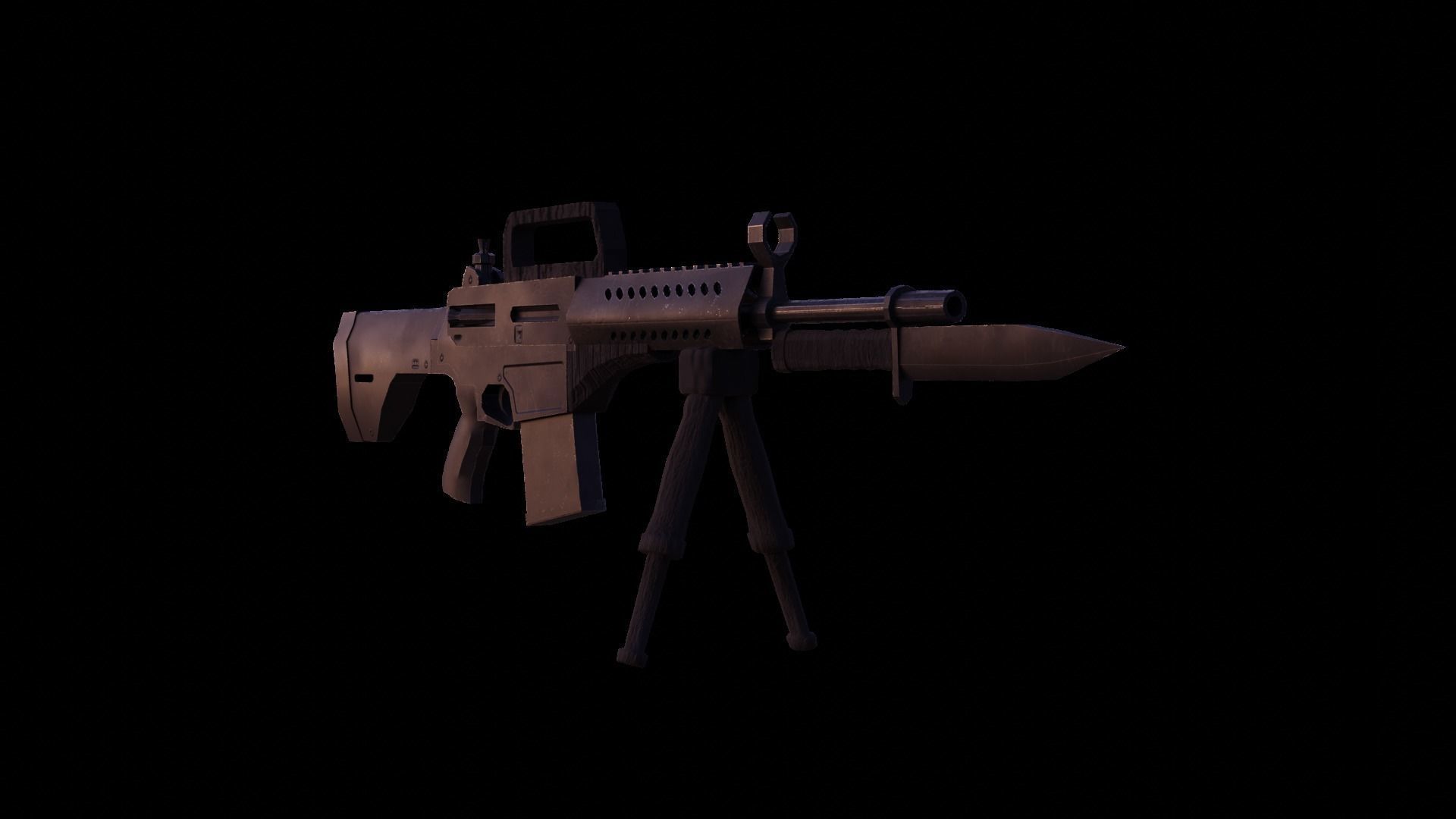 MPT ASSAULT RIFLE  Low-poly 3D model_11