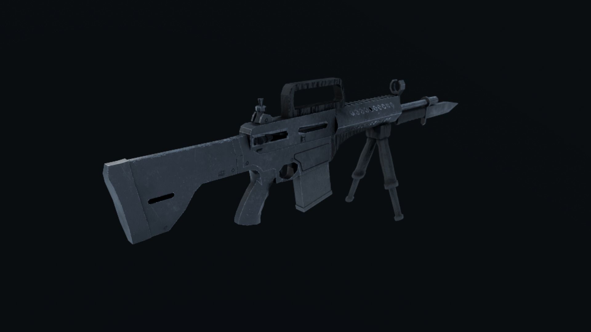 MPT ASSAULT RIFLE  Low-poly 3D model_2