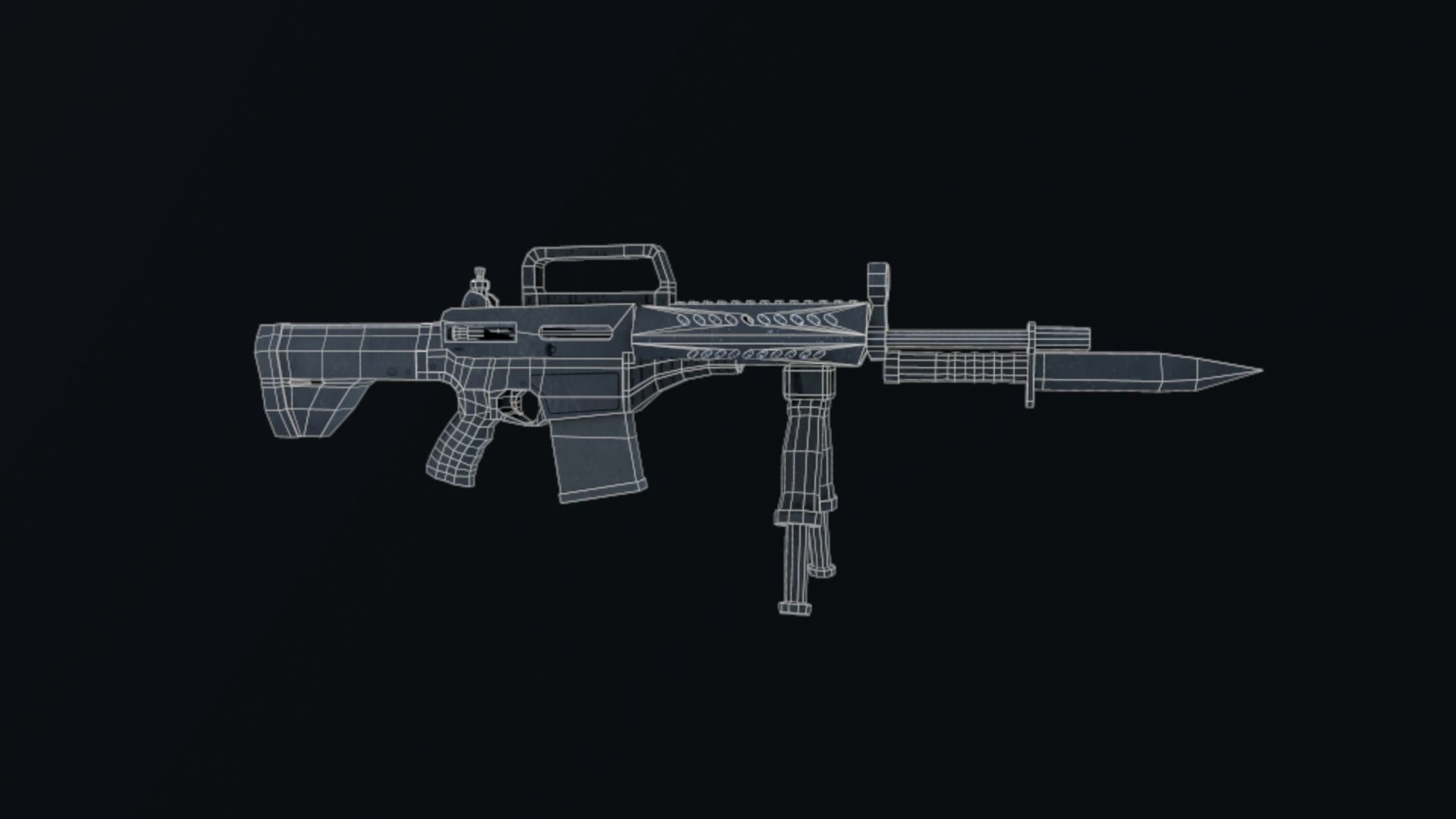 MPT ASSAULT RIFLE  Low-poly 3D model_9