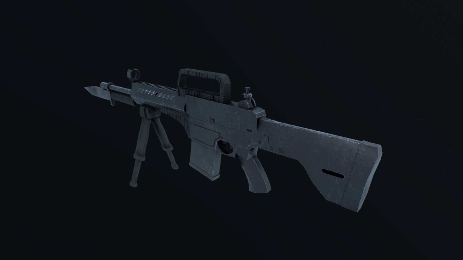 MPT ASSAULT RIFLE  Low-poly 3D model_6