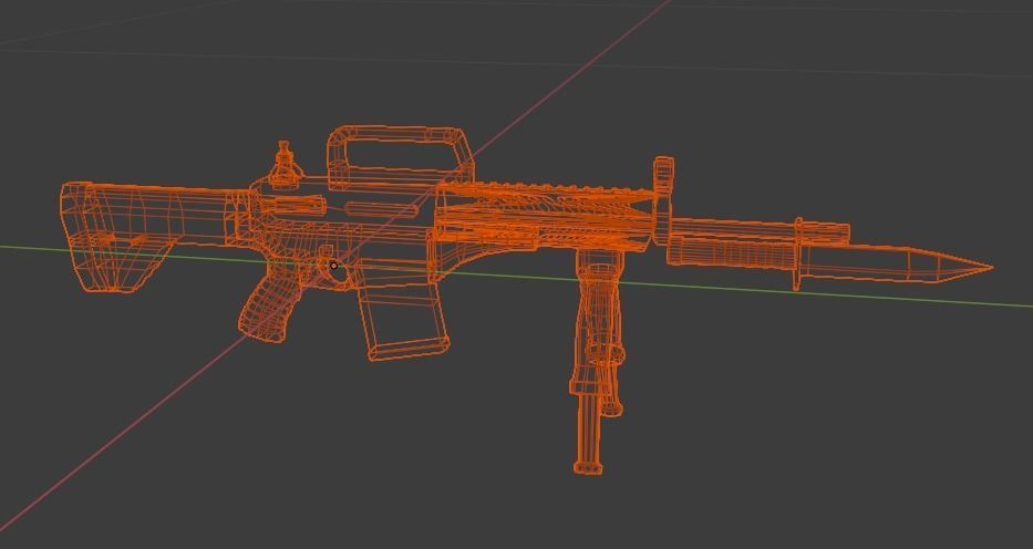 MPT ASSAULT RIFLE  Low-poly 3D model_12