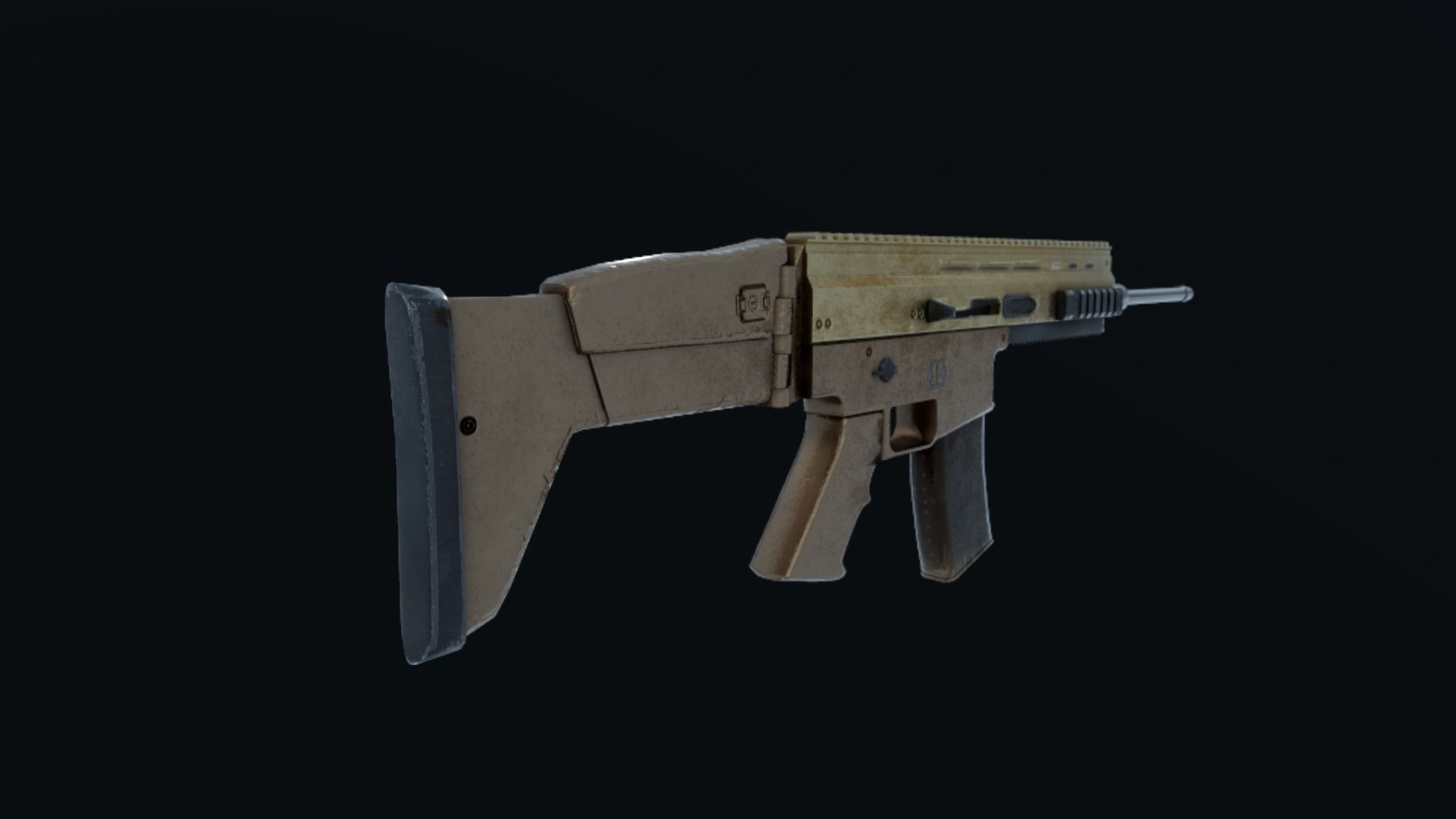 SCAR AR Low-poly 3D model_3