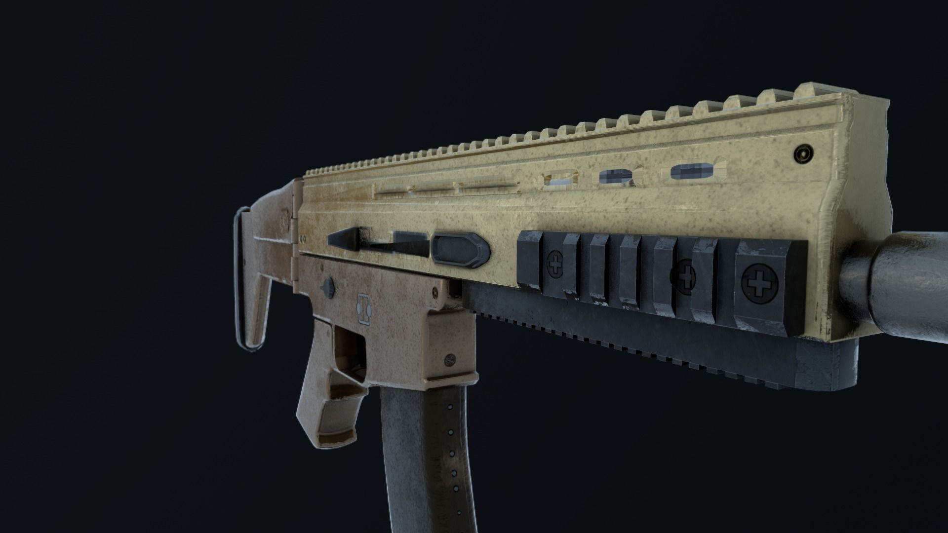 SCAR AR Low-poly 3D model_6