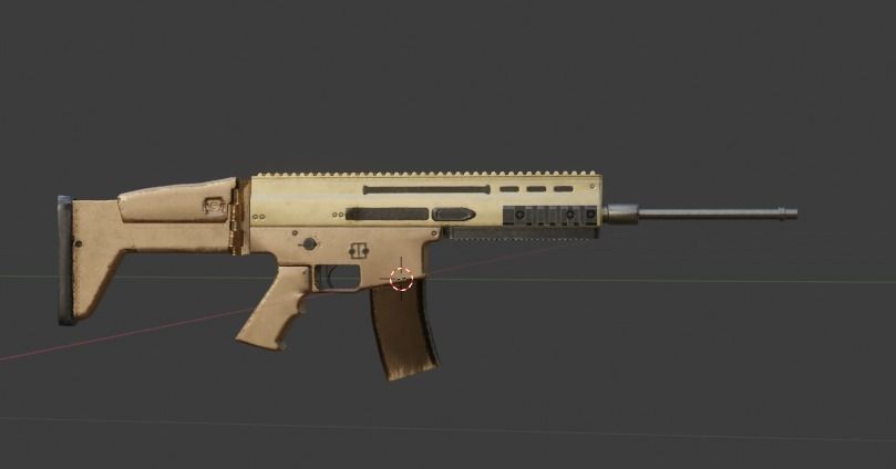 SCAR AR Low-poly 3D model_16