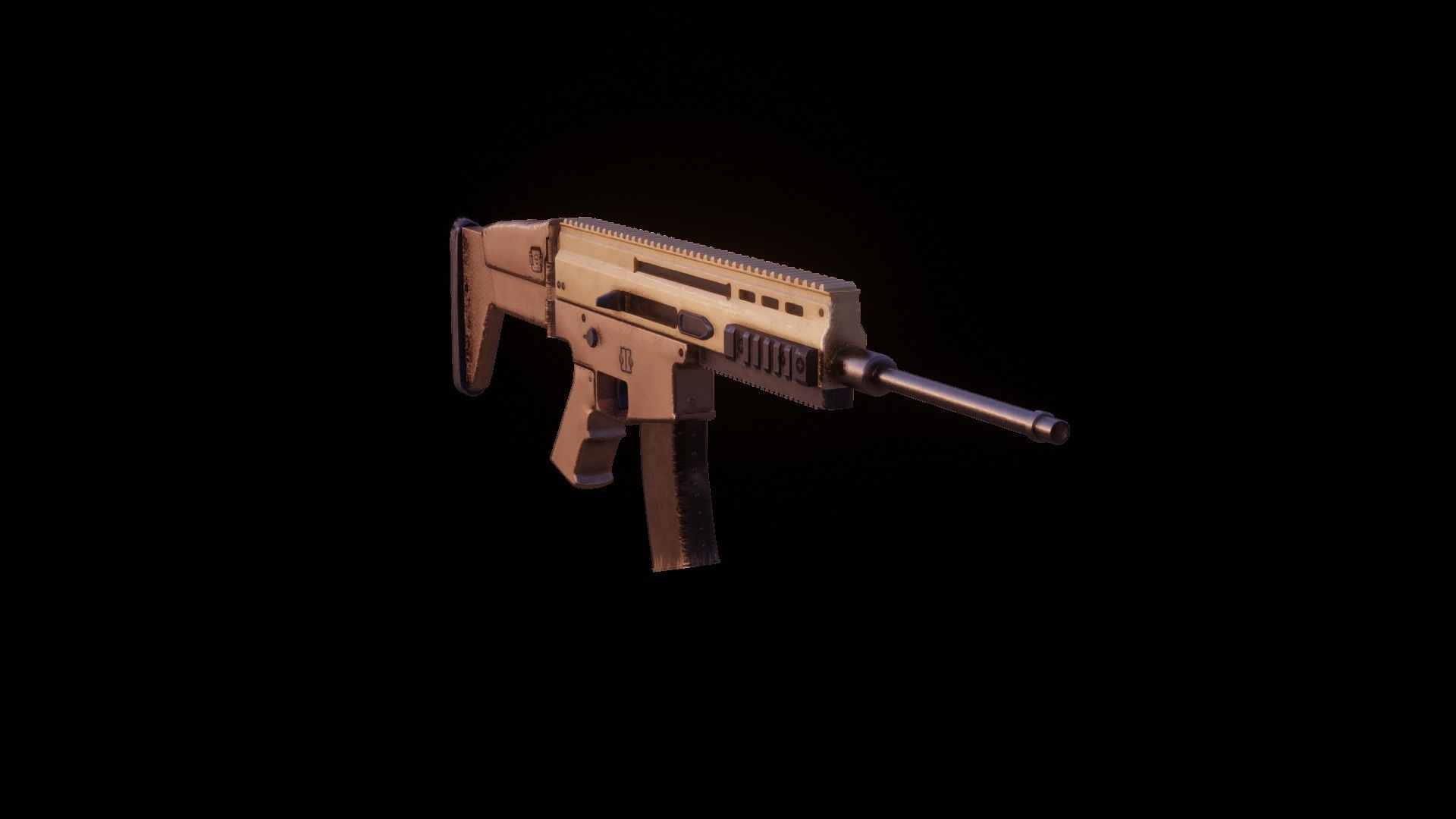 SCAR AR Low-poly 3D model_12